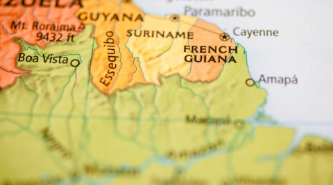 mapa guiana francesa